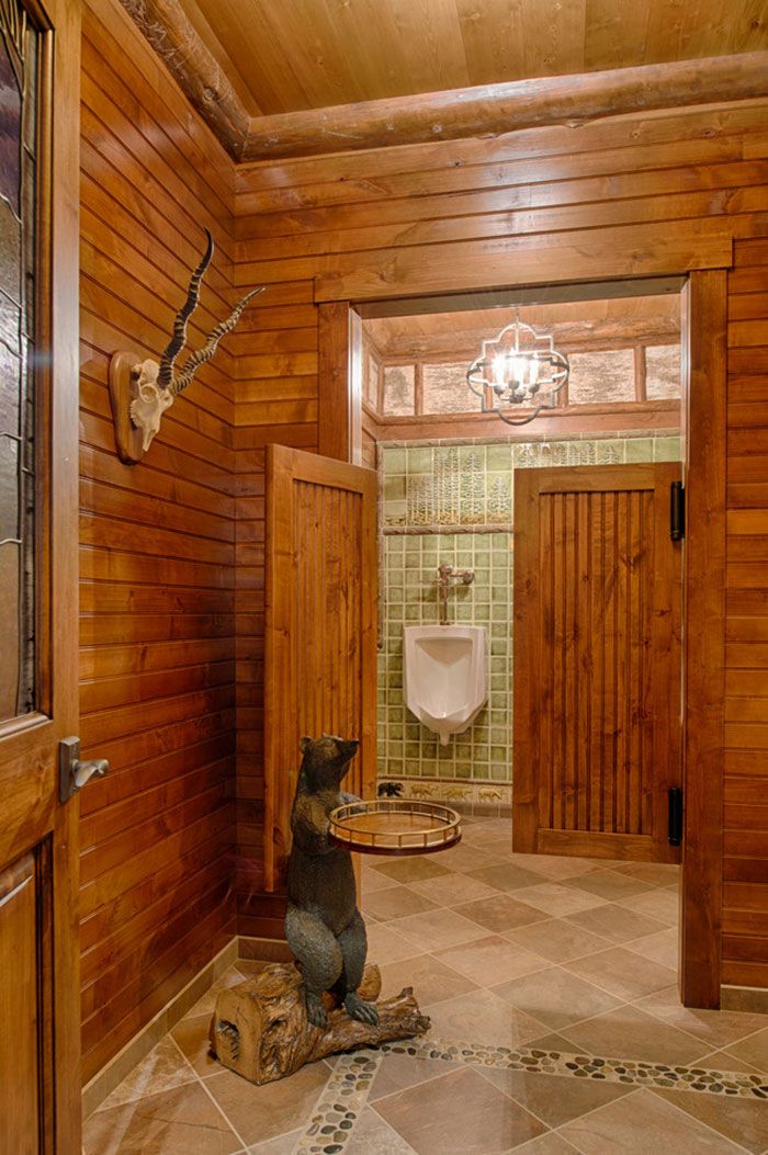 Туалетная комната а-ля «домик охотника»