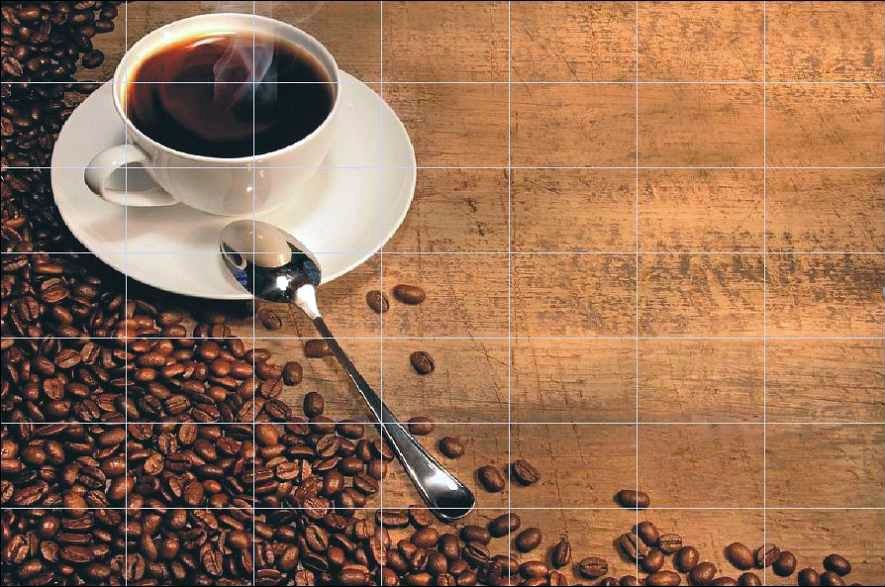 Фотоплитка с изображеним кофе