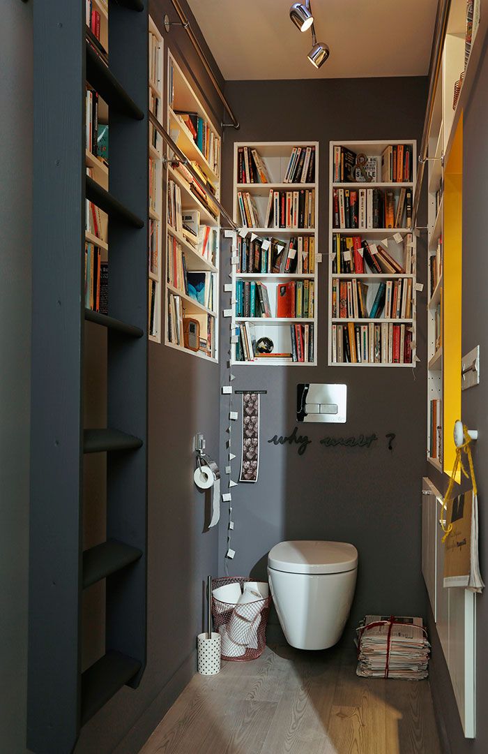 Туалетная комната + библиотека