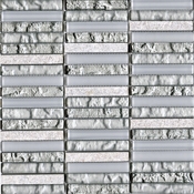 Мозаика Tecno Linear Silver White (1,5x9,7) 
