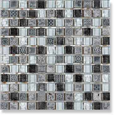 фото Мозаика Iceland 15x15  серый цвет, классический, современный стиль от Bars Crystal Mosaic (Китай)