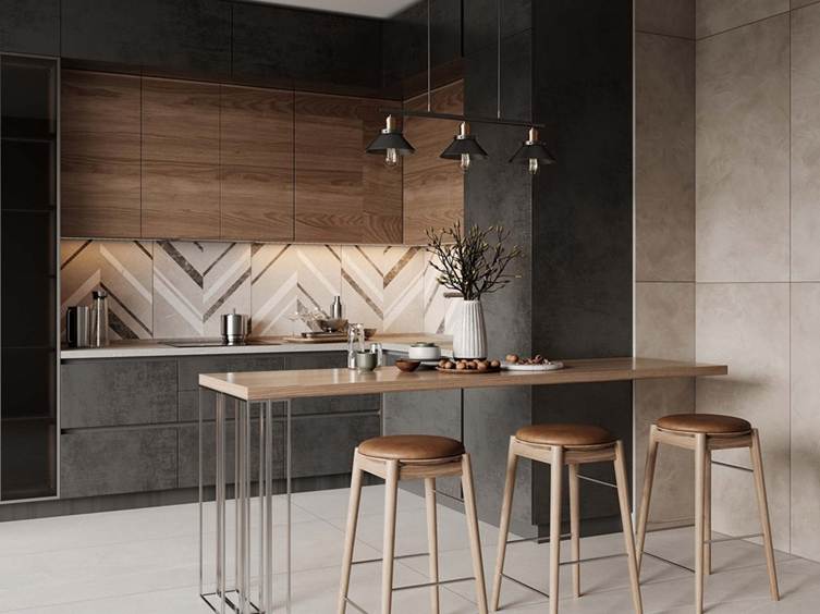 Керамогранит для кухни: вдохновение и свежие идеи