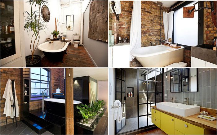 10 оригинальных ванных комнат в индустриальном стиле