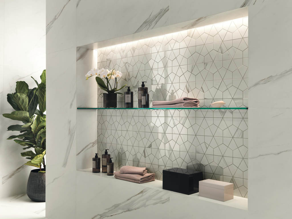 Marvel Meraviglia Calacatta Hexagon Lapp.(AJQY) 40.3x46.6 от Atlas Concorde (Италия)