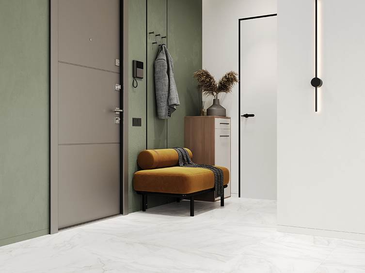 напольный керамогранит для дома в светлых тонах