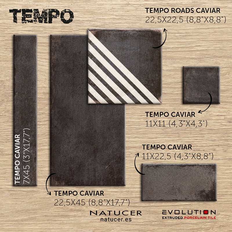 Плитка Tempo Roads Caviar