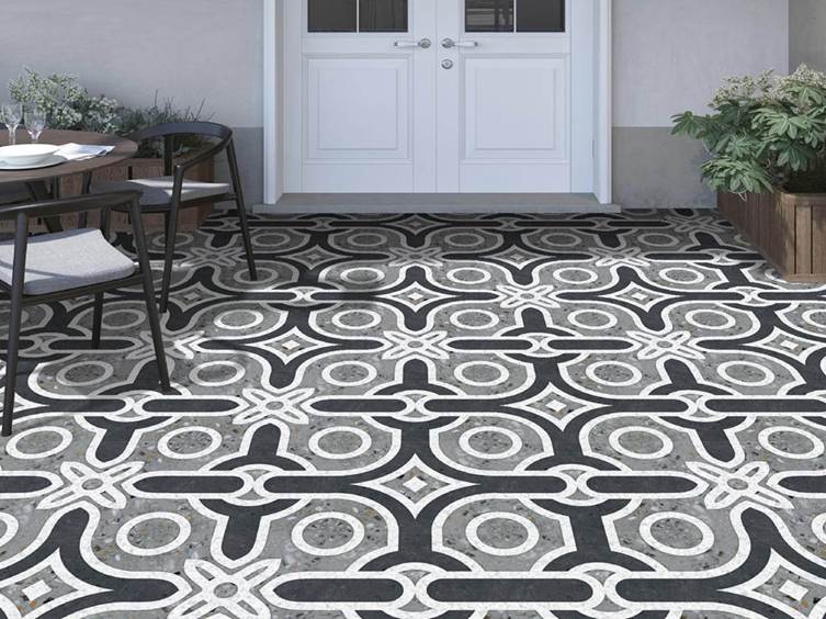 узорчатая плитка для улицы с противоскользящим эффектом