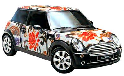 Автомобиль MINI Cooper, украшенный мозаикой BISAZZA