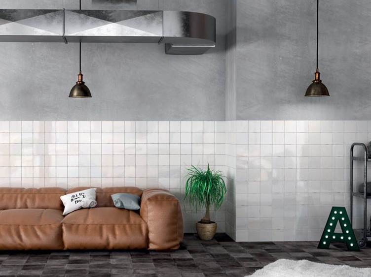 плитка Zellige в интерьере гостиной