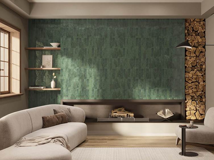 яркий керамогранит для дома в гостиную