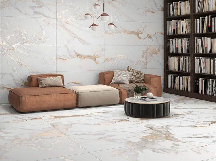 крупноформатный керамогранит для дома под мрамор
