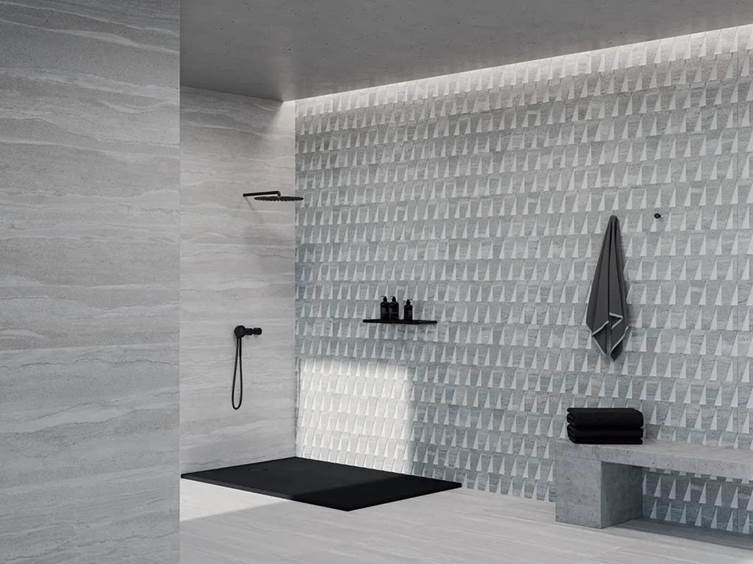 акцентная стена из керамогранита