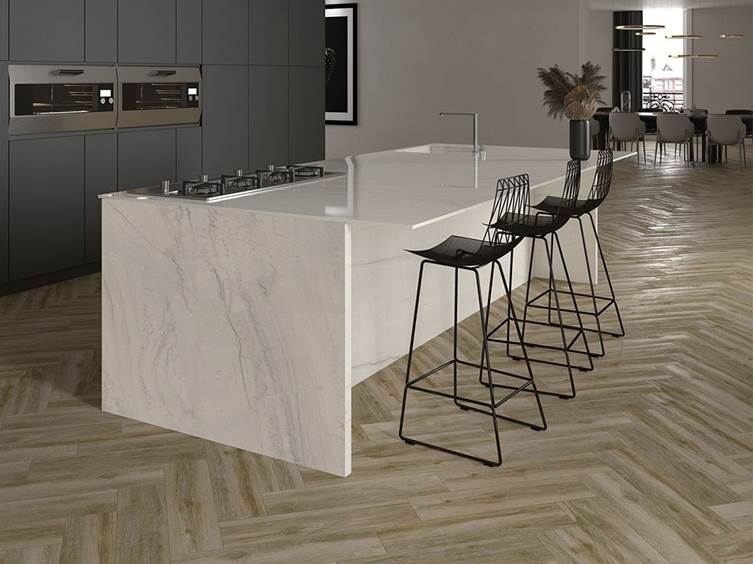 керамогранит для столешницы в светлых тонах