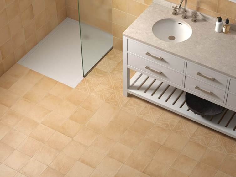 керамогранит в рустикальном стиле в терракотовых оттенках