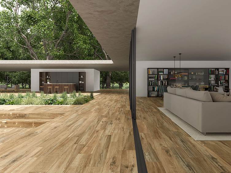 керамогранит под дерево для террас и открытых пространств