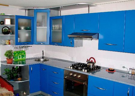 Кухня в синей гамме