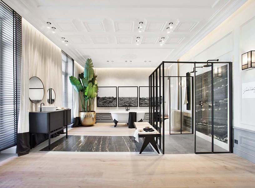 На фото ванные комнаты: "Brave sea", дизайн Bao Proyectos для Casa Decor 2020;