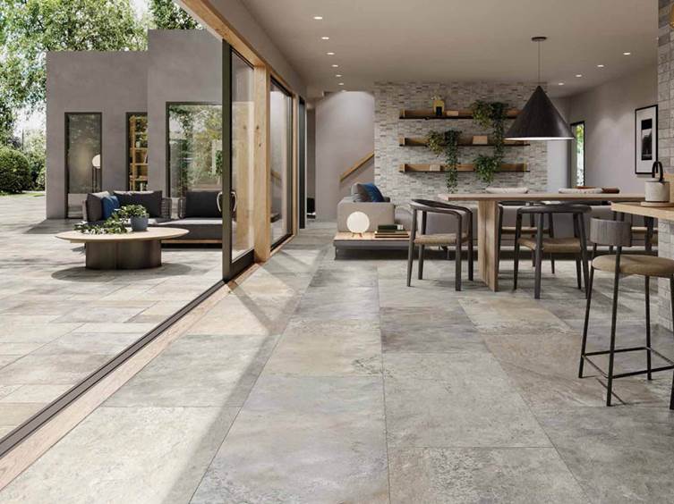 керамогранит в рустикальном стиле с эффектом патины