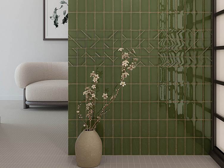 глянцевый керамогранит для интерьера в стиле ар деко