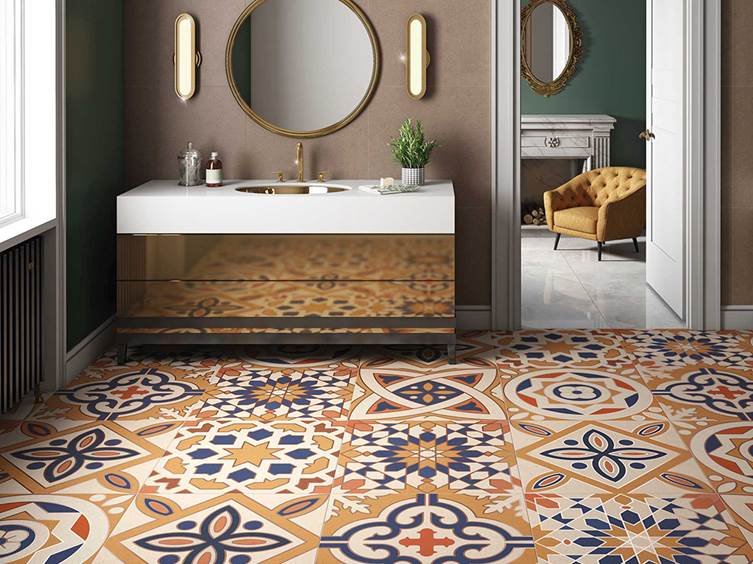 напольный керамогранит в восточном стиле для дома