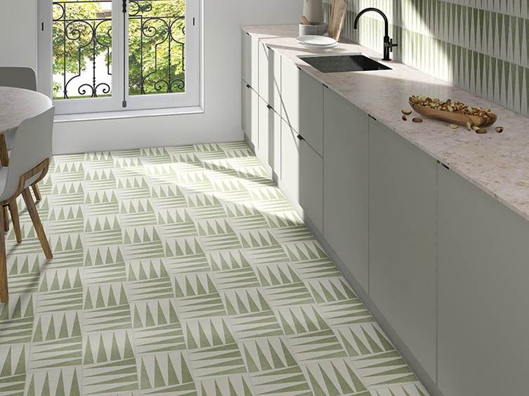 матовый напольный керамогранит для кухни