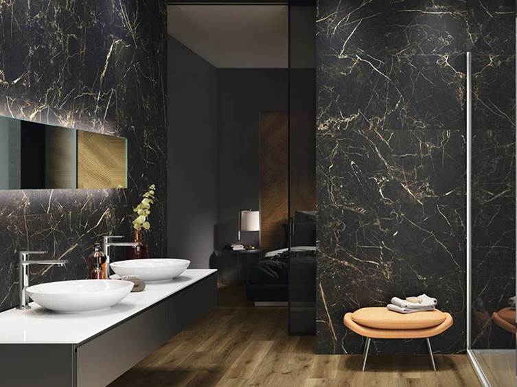 крупноформатный керамогранит под камень для ванной