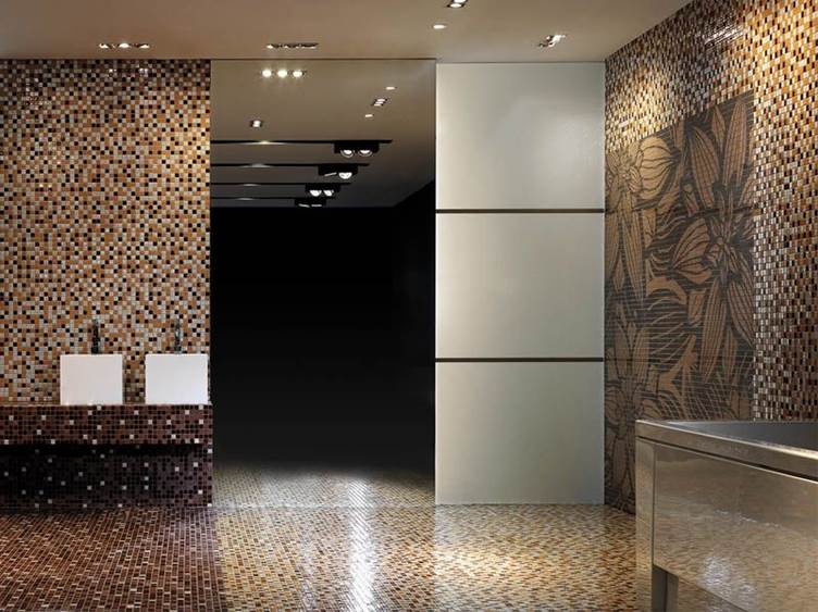 плитка мозаика для хамама в темных тонах