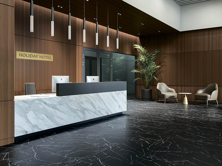 плитка с рисунком под камень для общественных помещений