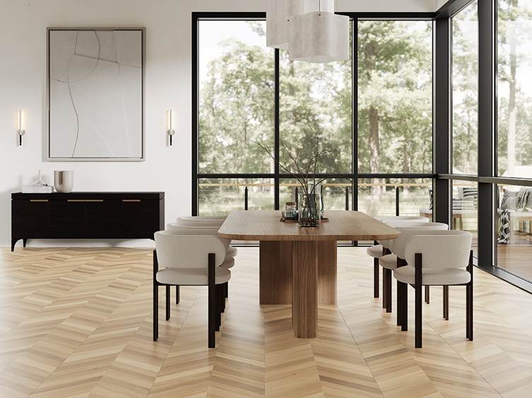 плитка под деревянный паркет в гостиную