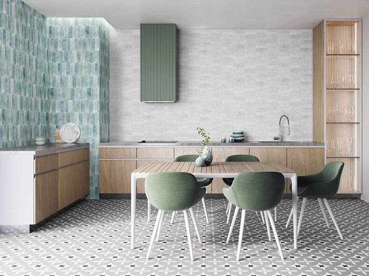 мелкоформатный керамогранит для французского прованса на кухню