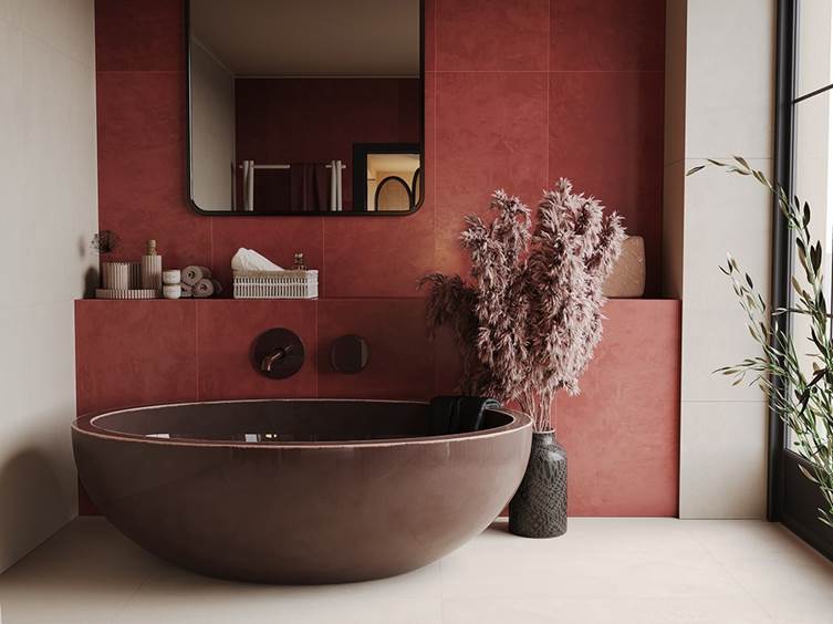 яркий керамогранит для дома в ванную