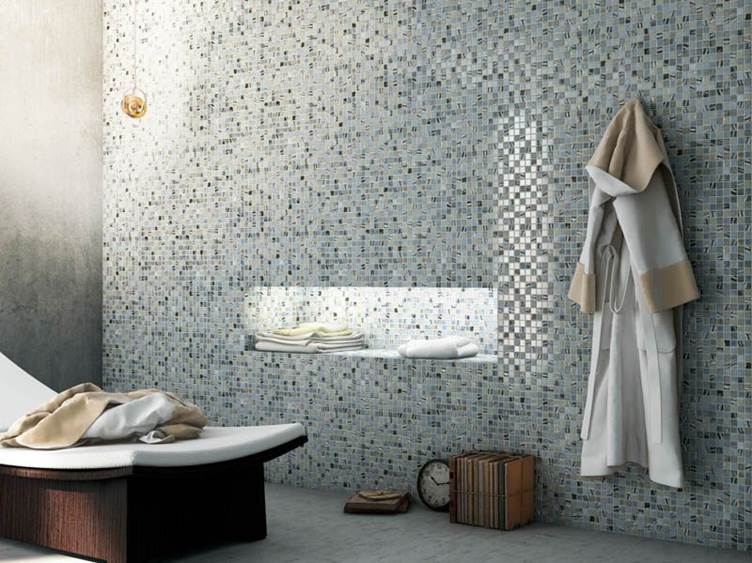 плитка мозаика для хамама в светлых тонах