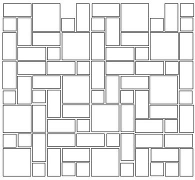 Комбинированная укладка плитки трех форматов