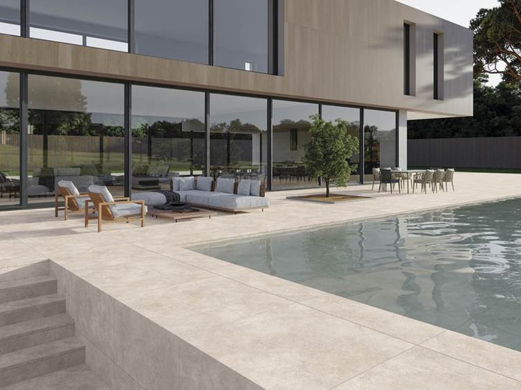 глянцевый керамогранит для бассейна на улице