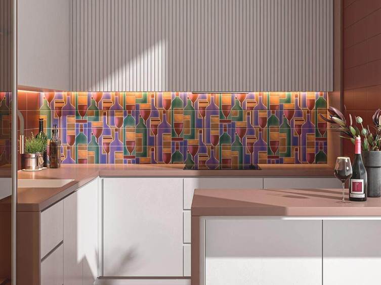 керамическое панно для кухонного фартука