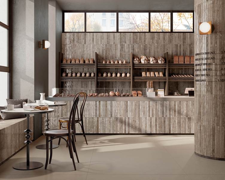 плитка бежевого оттенка с лаконичной фактурой для современного интерьера