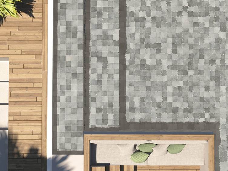 глянцевый керамогранит для бассейна на улице