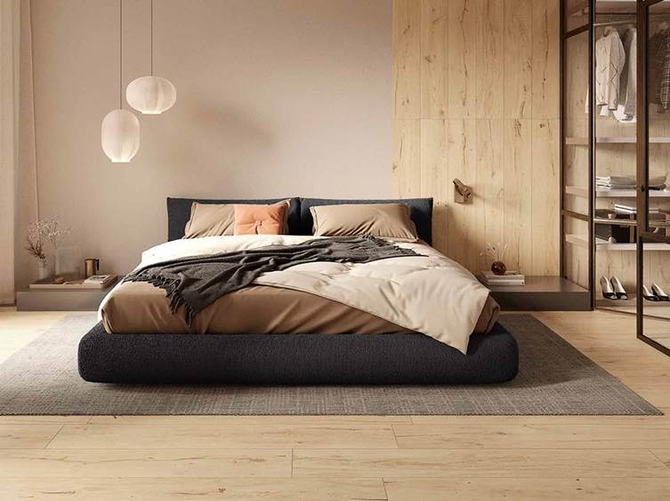 керамогранит в рустикальном стиле в в спальню