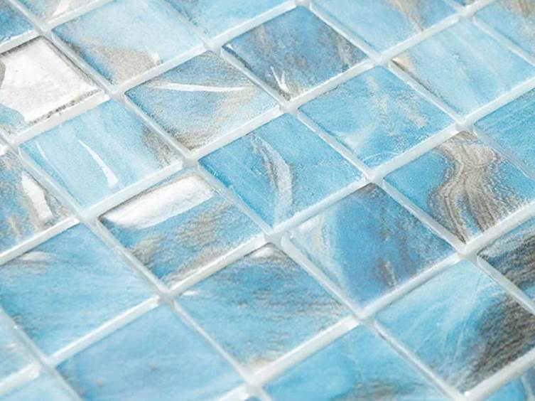 плитка мозаика для хамама в голубых тонах