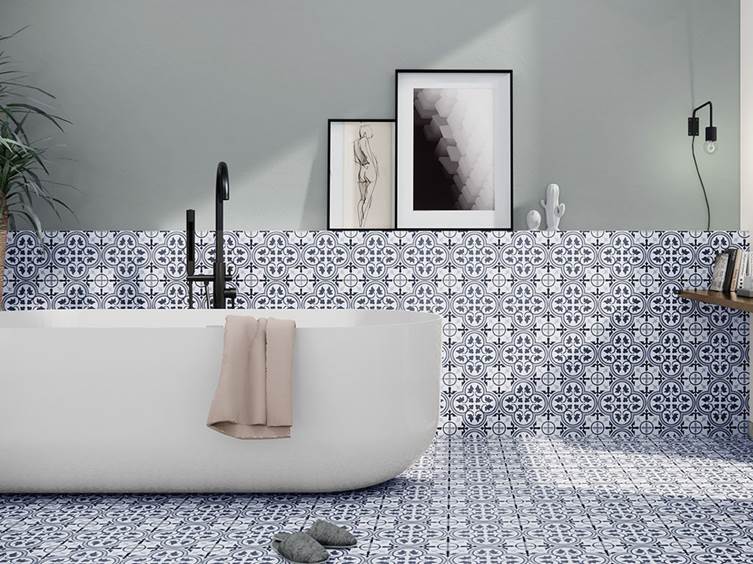 керамогранит в прованском стиле для ванной