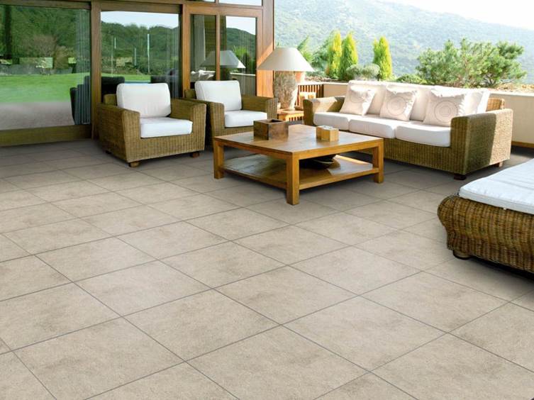 керамогранит для уличных патио в светлых тонах