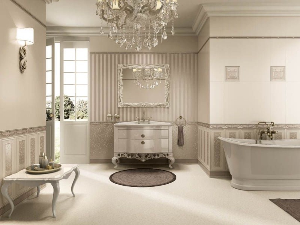 Ванная комната, где все дышит роскошью, доступна благодаря серии покрытий Selecta 25,3х70,6 см бренда ITT Ceramic.