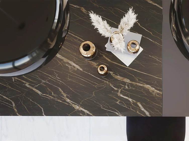 керамогранит с рисунком под мрамор в темных тонах