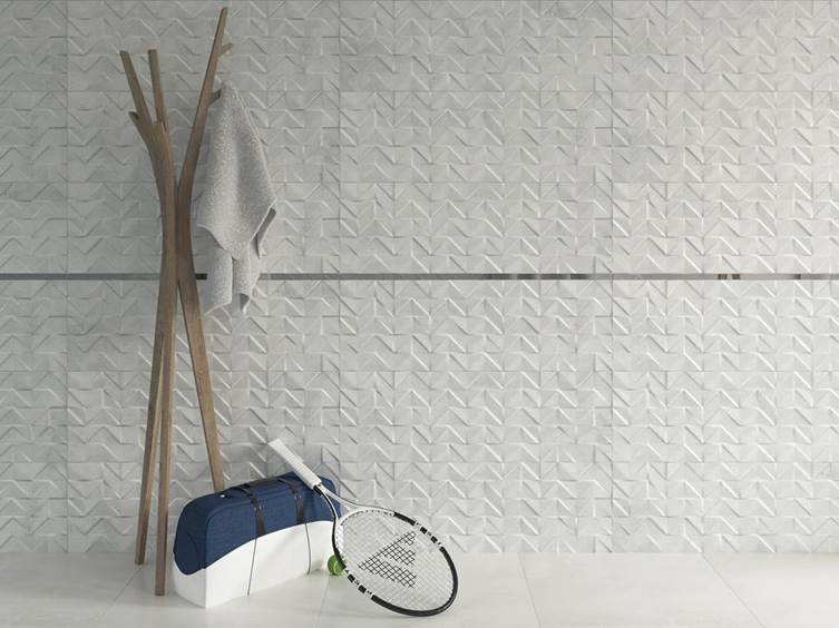 объемная плитка для дома в светлых тонах