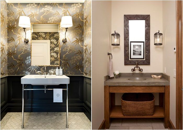 Интерьер туалетной комнаты от Karen Aston Design и Snake River Interiors