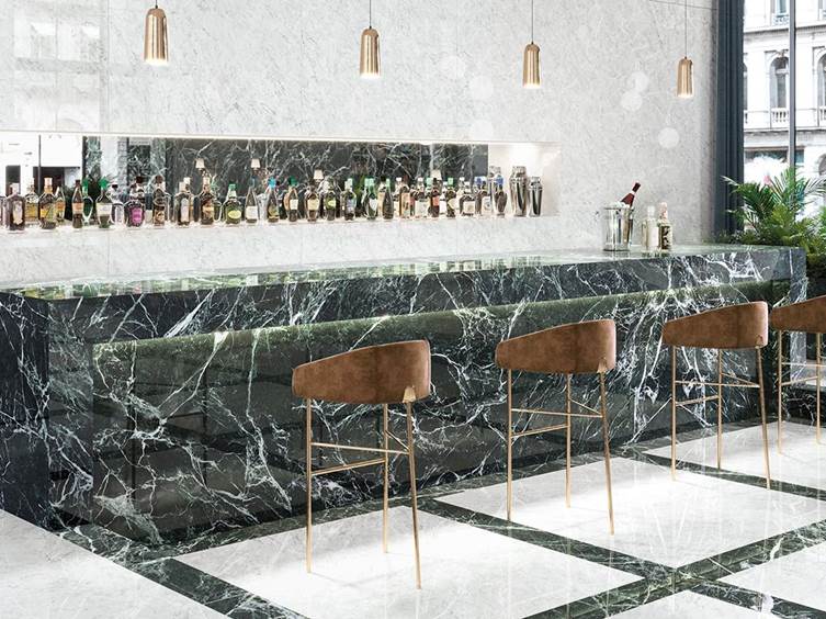 керамогранит с рисунком под мрамор для коммерческих помещений