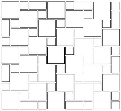 Классическая укладка плитки двух разных размеров