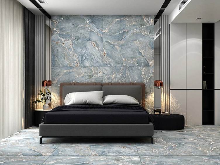 керамогранит с рисунком под мрамор в спальню