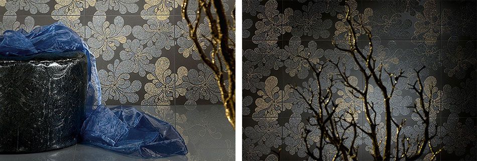 Плитка с золотыми узорами от Graniti Fiandre (фото 2) Плитка с золотыми узорами от Graniti Fiandre (фото 2)