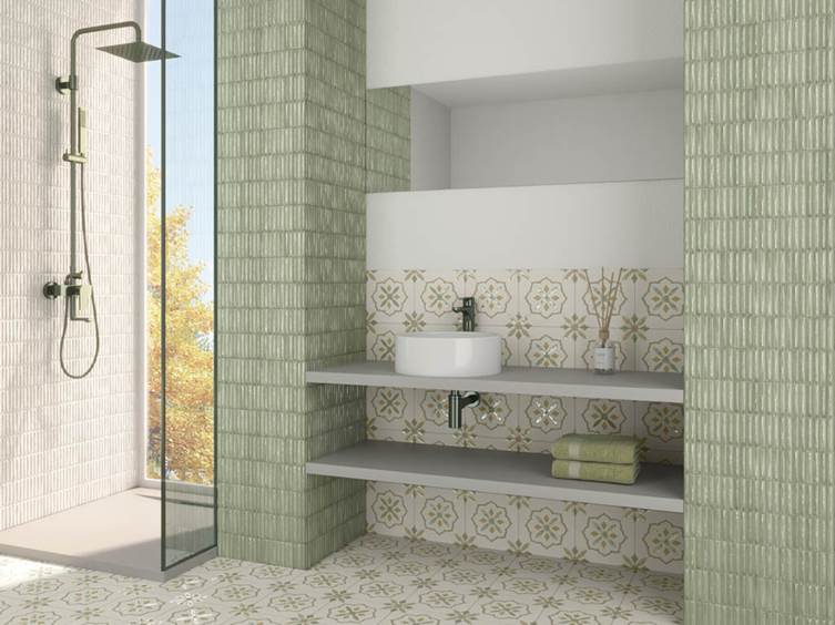 керамогранит в прованском стиле для ванной комнаты